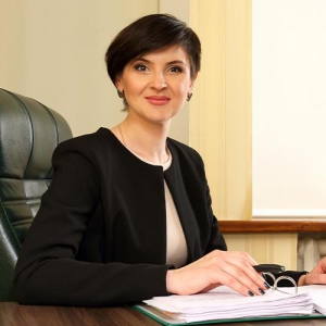 Woman office worker smiling